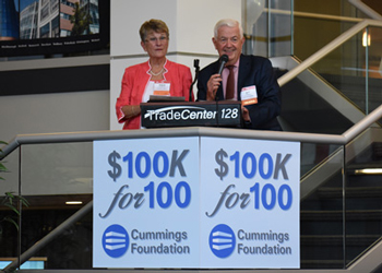 Joyce and Bill Cummings speaking