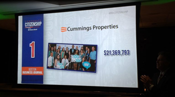 Cummings named top charitable contributor